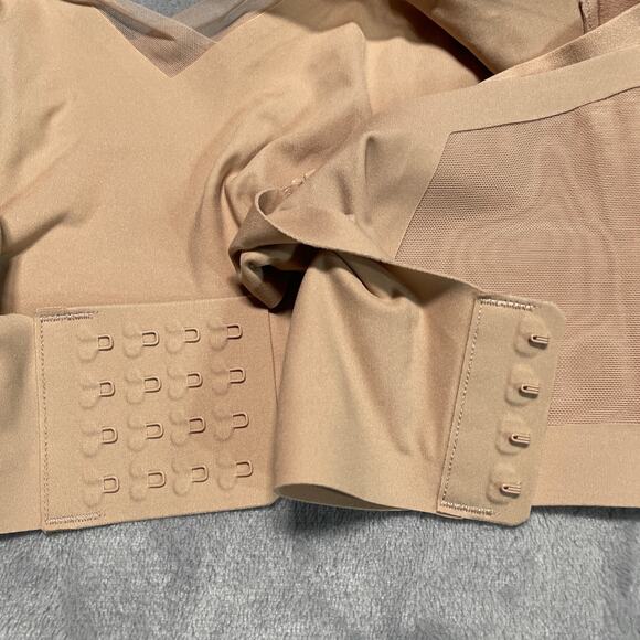 Honeylove CrossOver Bra Womens 2X Beige Wireless Comfort Support Mesh No Padding - Picture 4 of 7